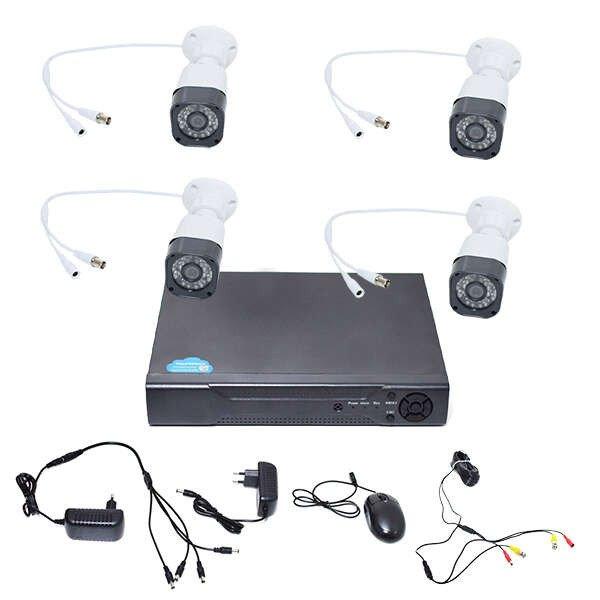ECH DVR Combo Kit - 4 csatornás digitális Kamerarendszer 4 db beltéri HD
Kamerával