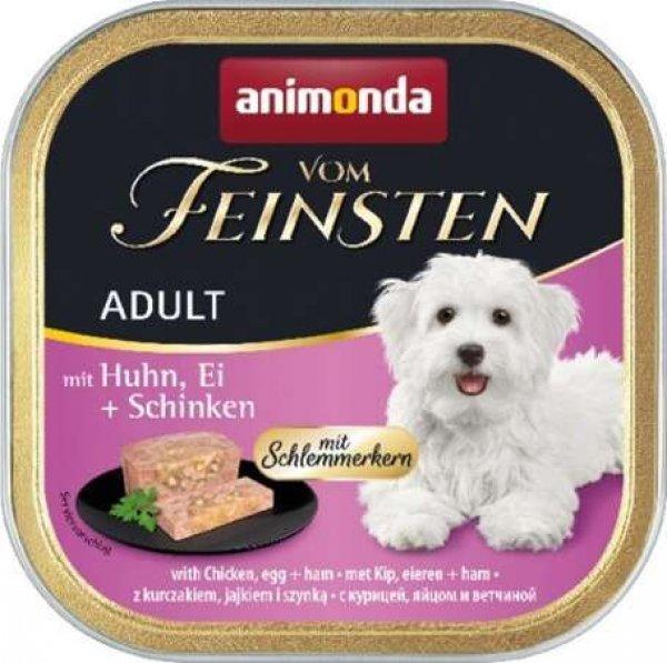Animonda Vom Feinsten Gourment csirkés, tojásos és sonkás kutyaeledel
alutálkában (44 x 150 g) 6600 g