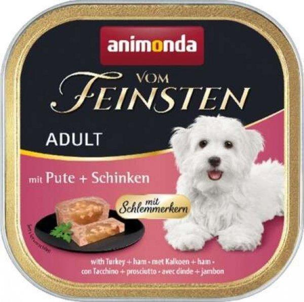 Animonda Vom Feinsten Gourmet pulykás és sonkás kutyaeledel alutálkában (44
x 150 g) 6600 g