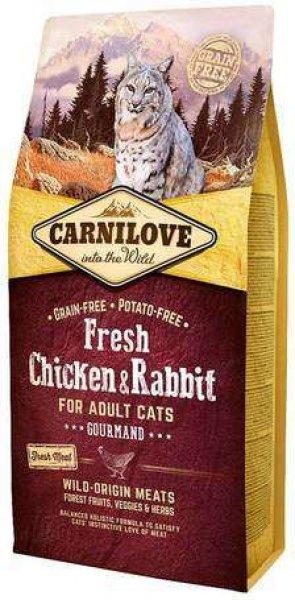 CarniLove Fresh Adult Cat Gourmand csirke- és nyúlhússal (2 x 6 kg) 12 kg