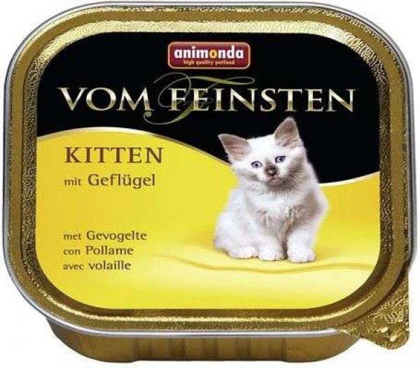Animonda Vom Feinsten Kitten – Szárnyashúsos eledel kölyök macskáknak (64
x 100 g) 6.4 kg