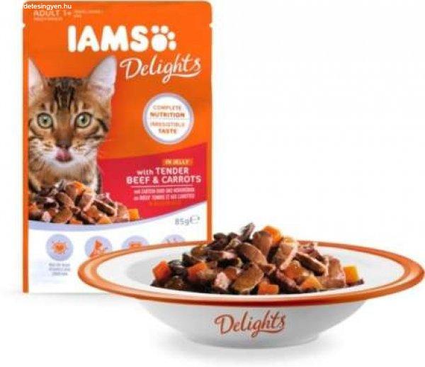 IAMS Cat Delights - Marhahús és répa falatok aszpikban (72 x 85 g) 6120 g