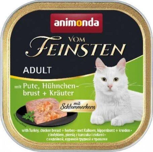 Animonda Vom Feinsten Gourmet pulykás, csirkemelles és gyógynövényes
alutálkás macskaeledel (64 x 100 g) 6,4 kg