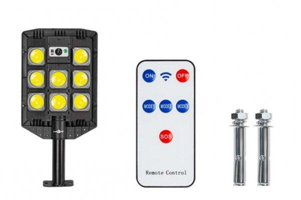 Napelemes szolár COB LED kültéri lámpa integrált szolár panellel
távirányítóval 8db COB W7100B-3