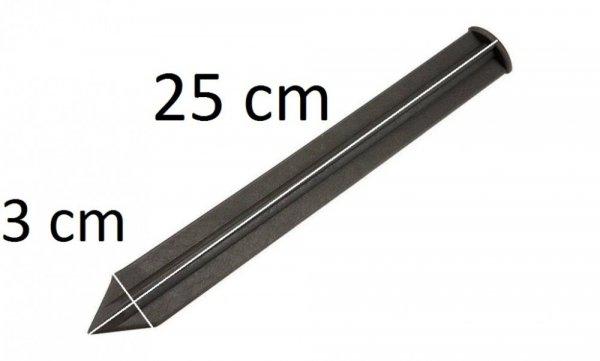 Leszúró tüske műanyag ágyásszegélyekhez 12 db/csomag - 25cm, fekete