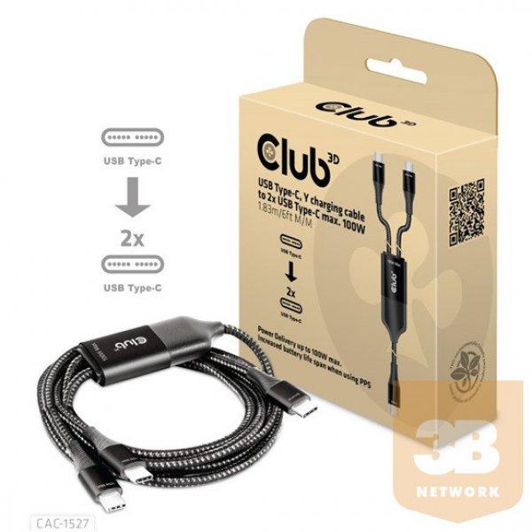 KAB Club3D USB Type-C, Y charging cable to 2x USB Type-C max. 100W, 1.83m/6ft
M/M