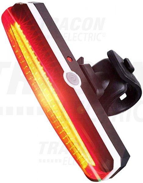 Akkumulátoros LED bicikli lámpa, hátsó, piros 1,5 W, 3.7V 500 mAh, 100 lm, 2
h, IP65