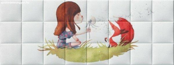 Gabillustrator-4 kislány mese nyomtatott műbőr falvédő (200x75 cm)