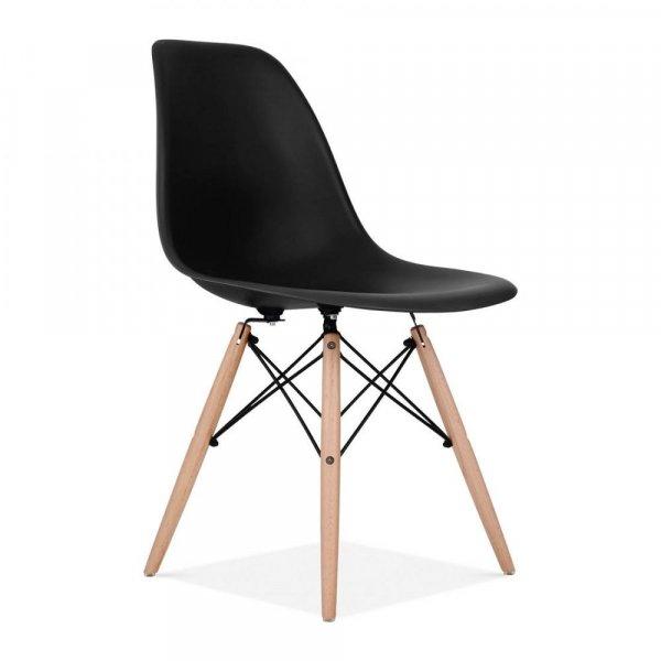 Modern műanyag szék, bükk - fekete - FJORD - Butopêa