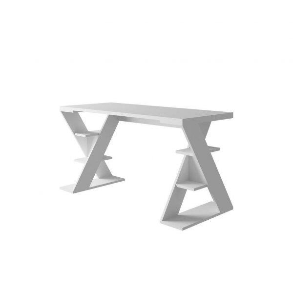 Íróasztal, fehér, polccal - EVENTAIL - Butopêa