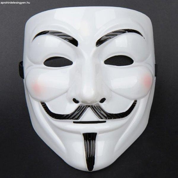 Anonymous maszk - fehér
