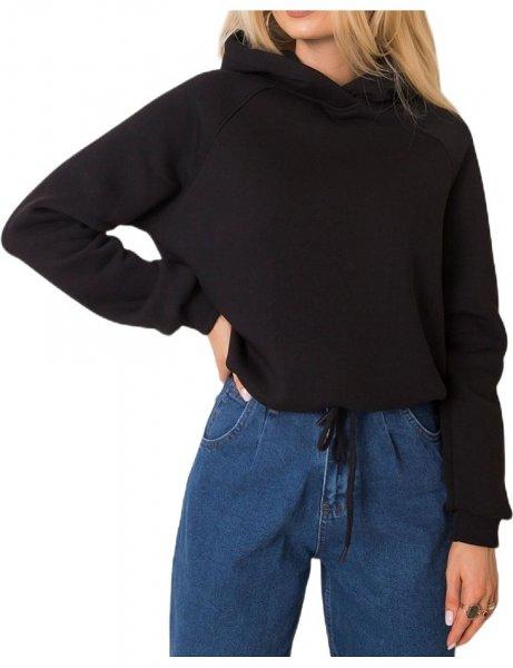 fekete női kapucnis pulóver