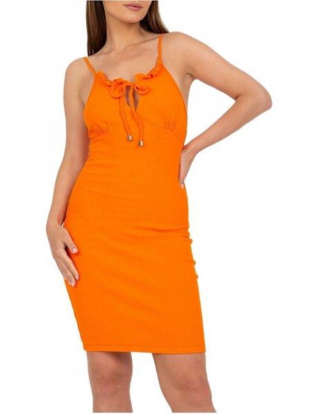 Narancssárga szűk szabású ruha