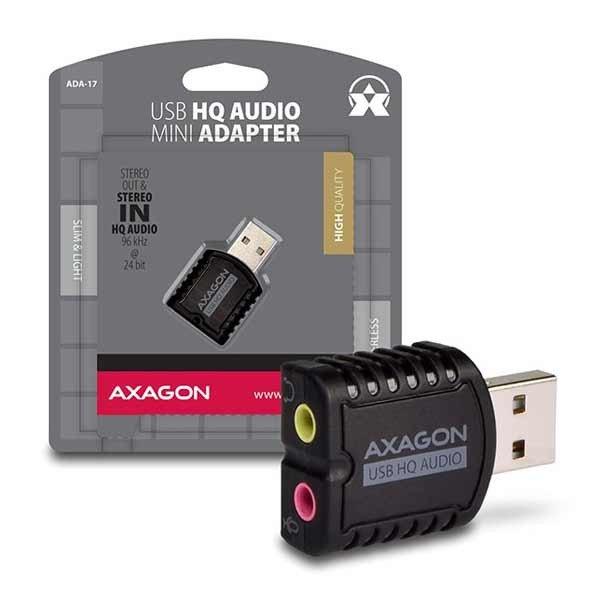 AXAGON ADA-17 USB2.0 - Sztereó HQ Audió Mini Adapter 24bit 96kHz