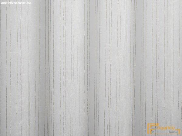 (3 szín) Nilufe fényáteresztő függöny-Fehér drapp-bézs csíkozással