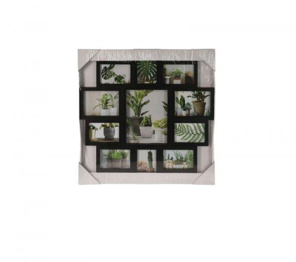 Home&Styling Collection képkeret, polipropilén/üveg, 61x62x2,5 cm, 11
fénykép, fekete
