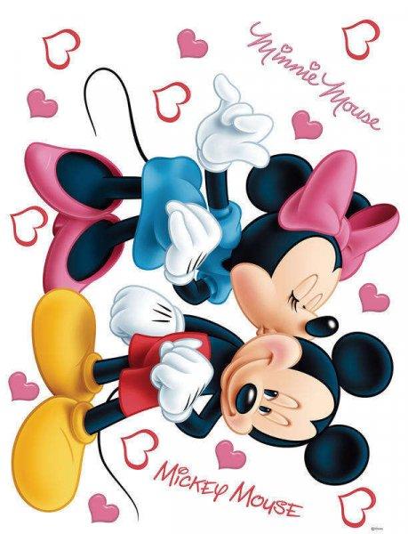 Mickey, Minnie szerelmes falmatrica |  85  cm x 65 cm - babaszoba faldekoráció