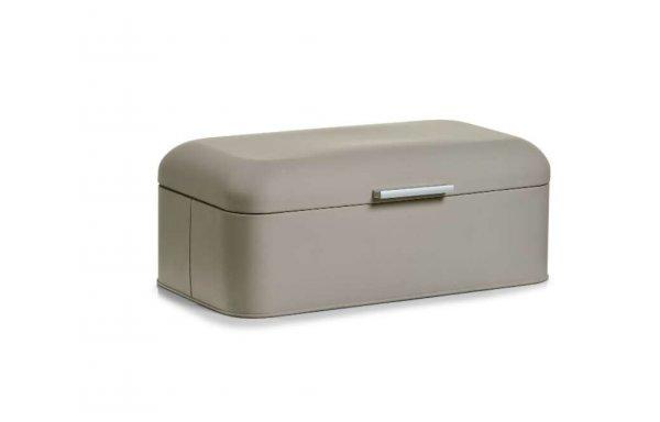 Zeller kenyértartó doboz, fém, 42.5x23x16.5 cm, szürke-bézs színű