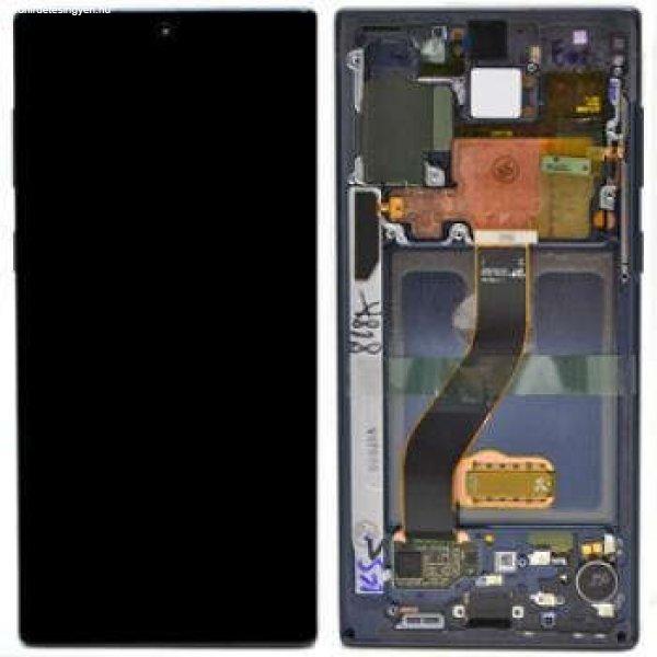 Samsung N970 Galaxy Note 10 gyári fekete LCD + érintőpanel kerettel