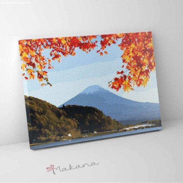 Fuji hegy ősszel - Számfestő készlet, kerettel (40x50 cm)
