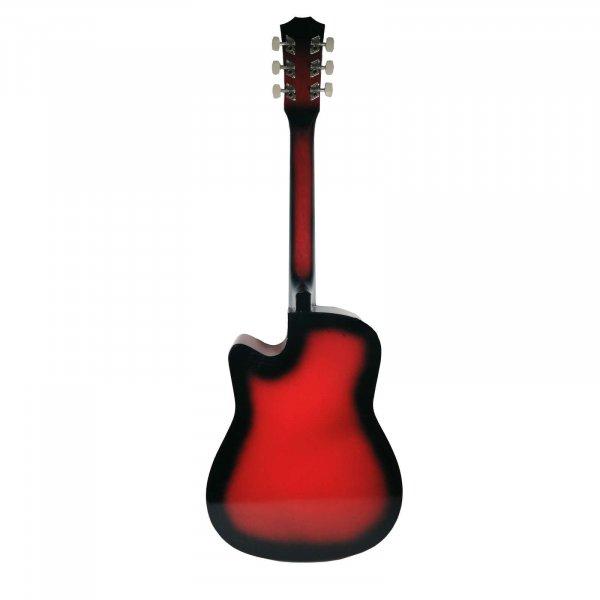 Klasszikus gitár, 4/4 méret, Cutaway Country, 95 cm, piros