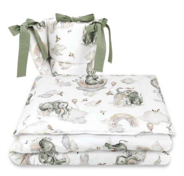 Baby Shop 3 részes ágynemű garnitúra - szivárványos elefánt
