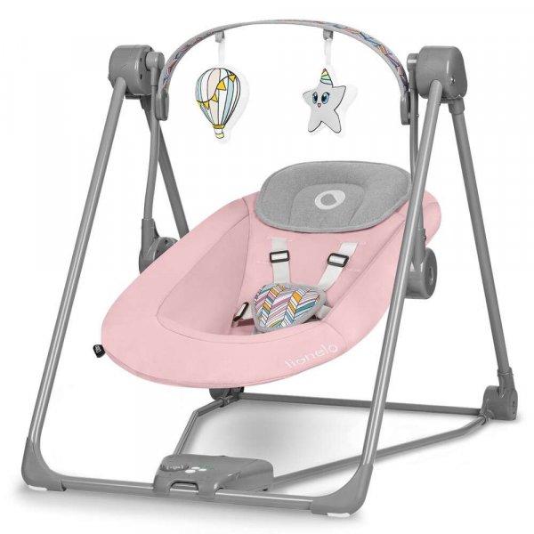 Lionelo Otto elektromos hinta - Pink Baby, 0-9 kg, szürke-rózsaszín