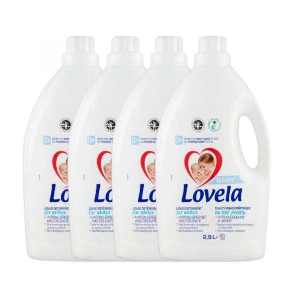 Lovela Baby Hipoallergén folyékony Mosószer fehér ruhákhoz 4x2,9L - 128
mosás