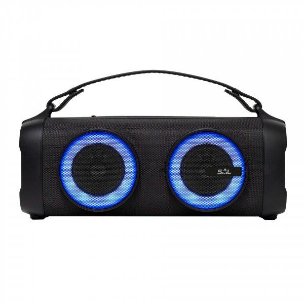 SAL Hordozható vízálló Boom-Box aktív bluetooth hangfal, BT 3000, USB,TWS
Funkció, MP3 lejátszó, 32w dual bass hangszórók, üzemidő 10h