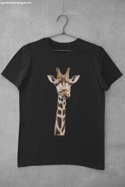 Giraffe smile fekete póló