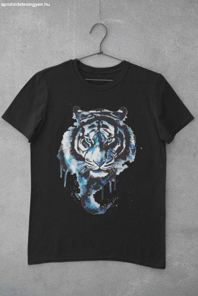 Tigris festmény fekete póló