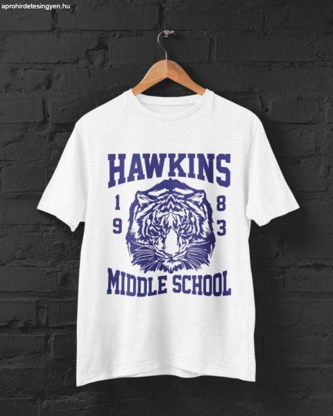 Hawkins Middle School fehér póló