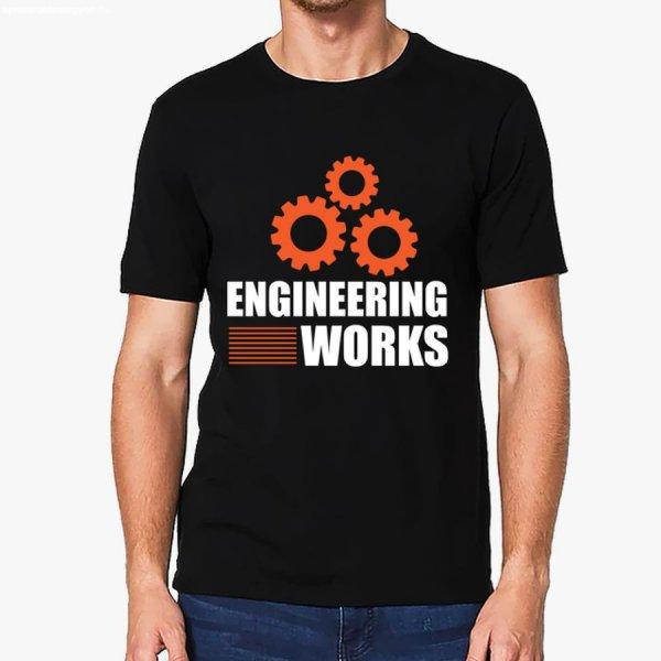 Engineering works fekete póló