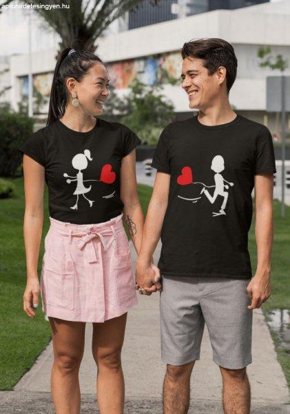 Love story páros fekete pólók