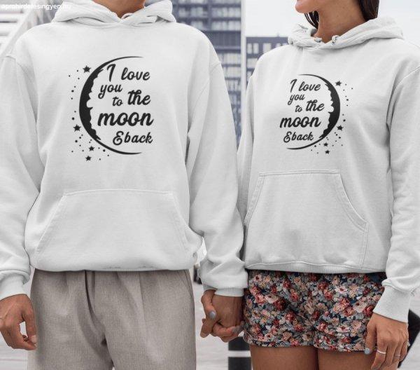 I love you to the Moon & back páros fehér pulóverek