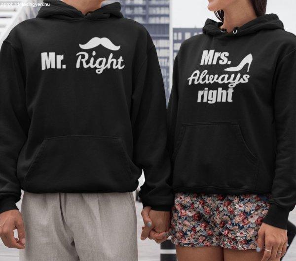 Mr. & Mrs. Right páros fekete pulóverek