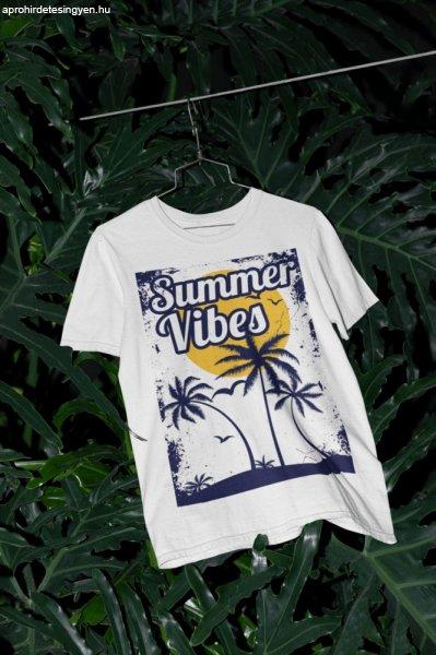 Summer Vibes fehér póló 1