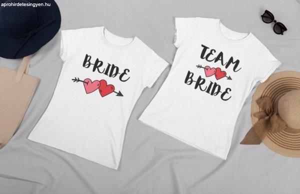 Bride, Team Bride Heart fehér póló