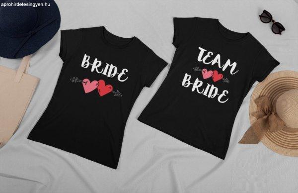 Bride, Team Bride Heart fekete póló