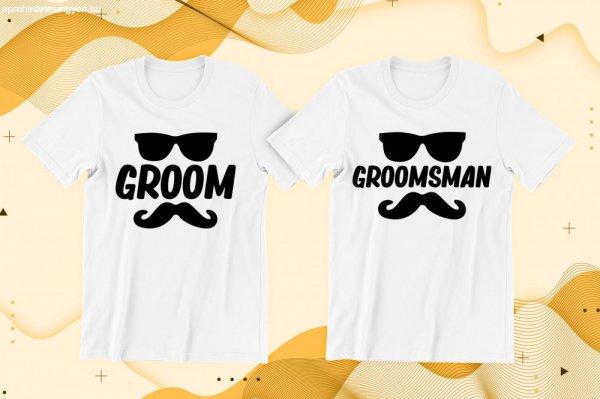 Groom, Groomsman 03 fehér póló