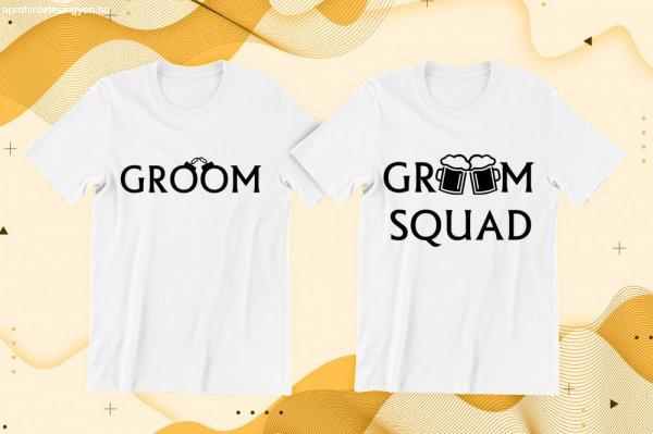 Groom, Groom Squad fehér póló