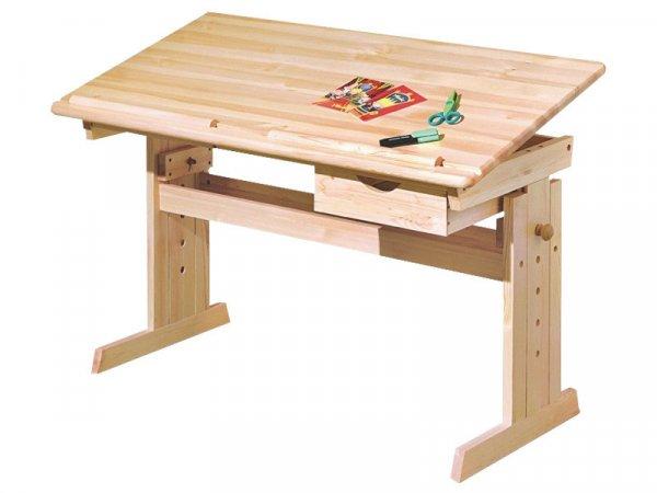 INT-Júlia gyerek fenyő íróasztal (dönthető, állítható magasság)