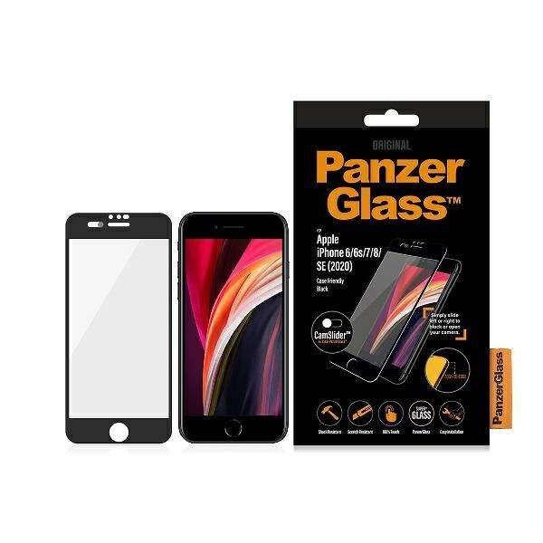 PanzerGlass E2E Super+ iPhone 6/6s/7/8 /SE 2020 / SE 2022 tokbarát CamSlider
fekete képernyővédő fólia