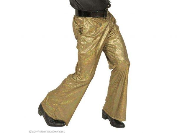 Nadrág holografikus díszítéssel arany színben férfi jelmez  M/L-es
méretben