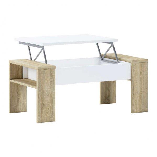 Paula K43_98 Dohányzóasztal #sonoma-fehér