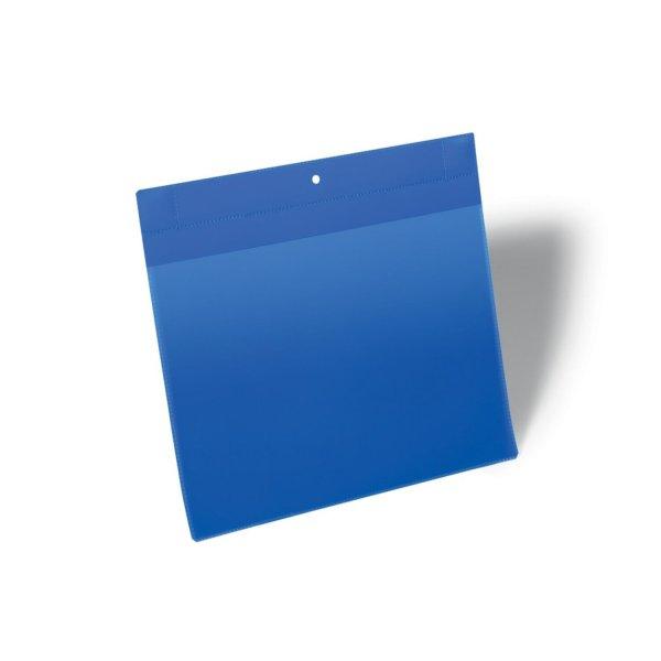 Mágneses dokumentum tároló zseb A4, fekvő, 10 db/csomag, Durable Neodym kék