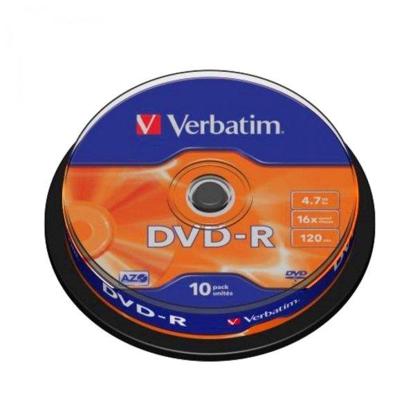 DVD-R 4,7Gb. 16x cake box 10 db/doboz, Philips 