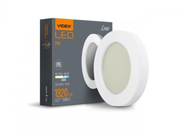 Videx Lena 24 W-os 320x320mm kör alakú fehér mennyezeti lámpa IP65-ös
védettségű