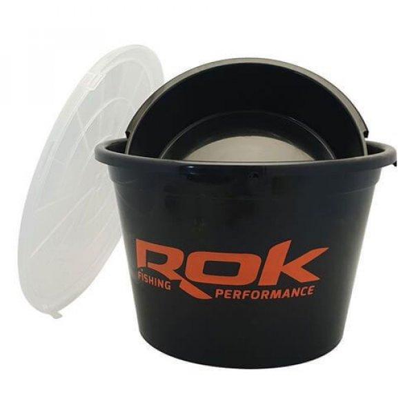 Rok Fishing Performance - Round Bucket Black 3In1 Set - 25l vödör +8l tál
+fedél (ROK030252)