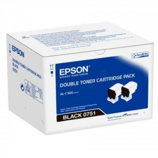 Epson Workforce AL-C300 Black dupla  lézertoner eredeti 2x7,3K C13S050751